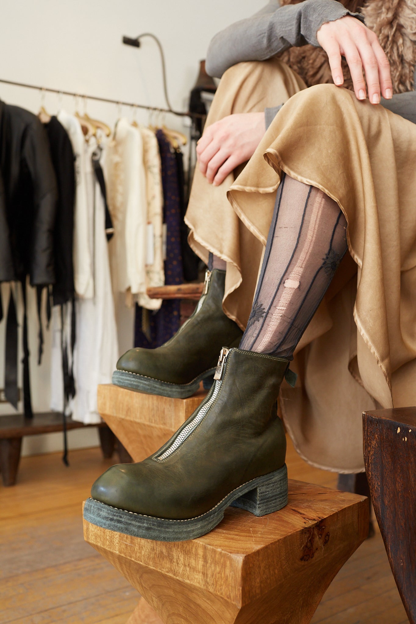 PL1WZ Front Zip Combat Boots – Robin Richman