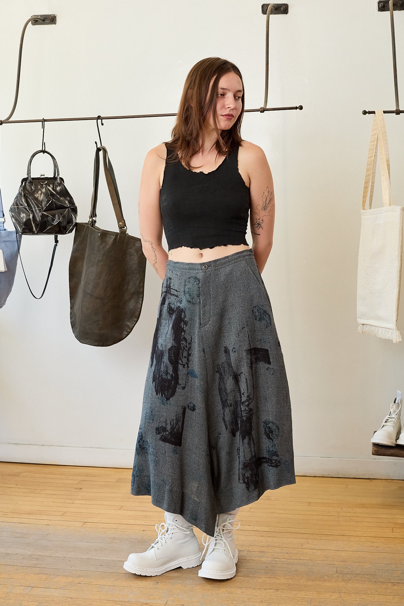 Slitted Right Hem Pant