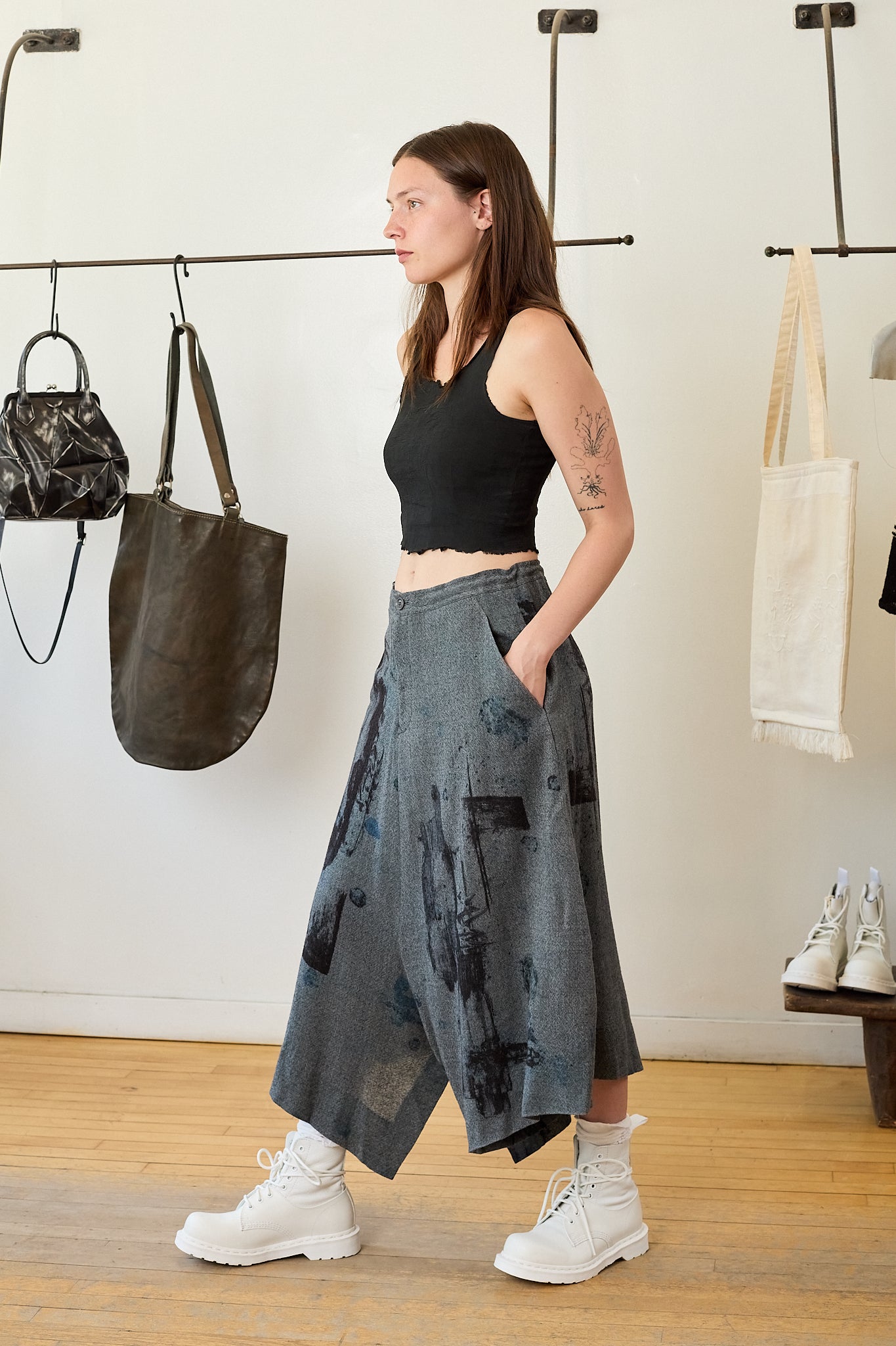 Slitted Right Hem Pant