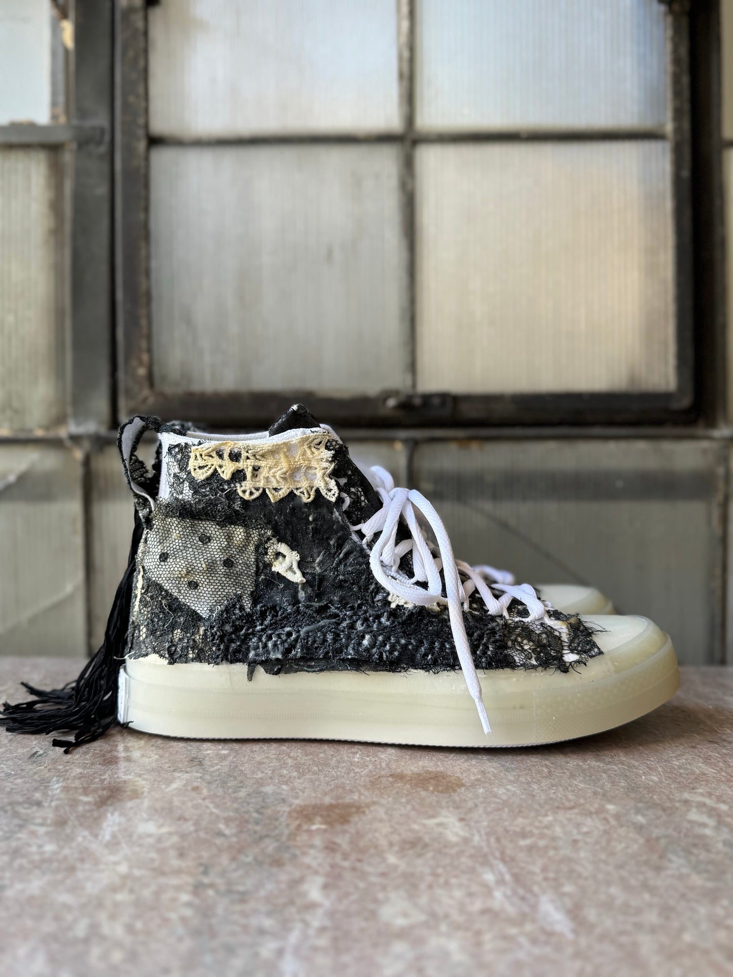 Latex Gym Shoe (high-top w/translucent sole)