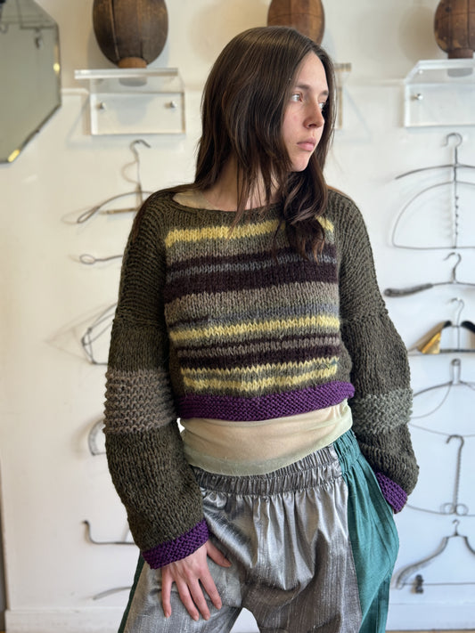 Hand-knit Rothko Long-sleeve Sweater