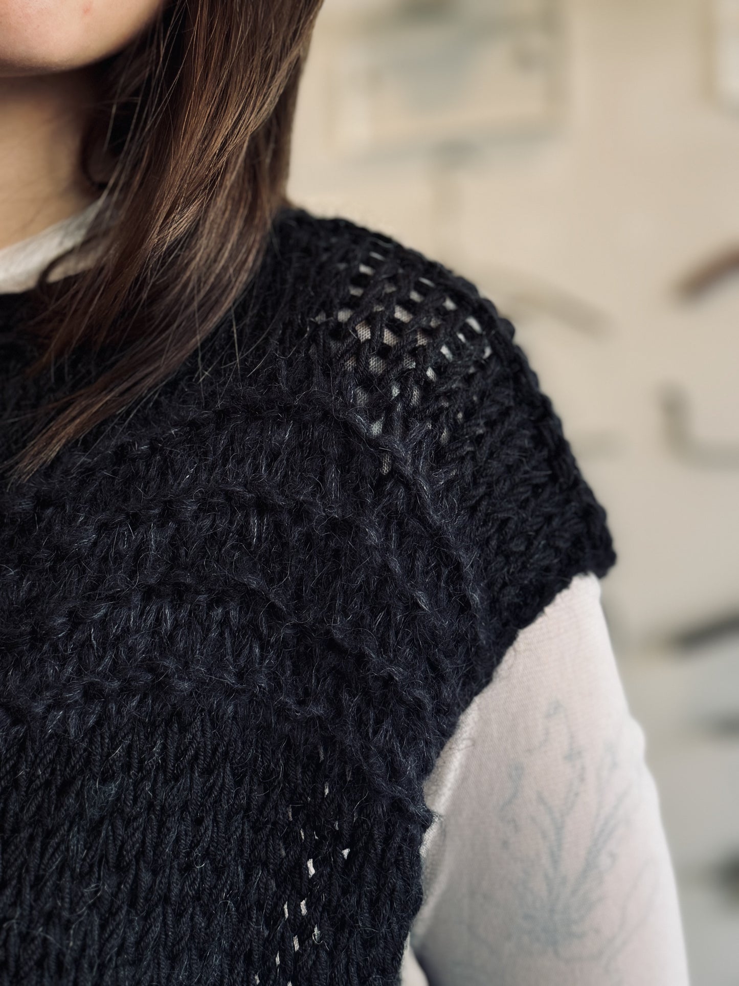 Hand-knit Cashmere Vest